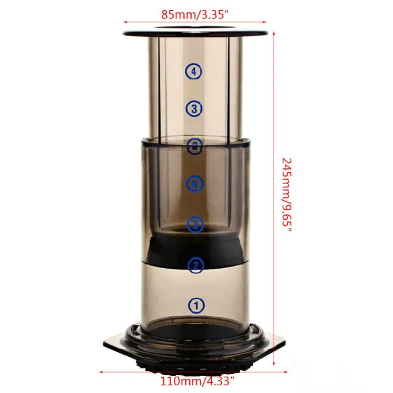 New Filter Glass Espresso Coffee Maker